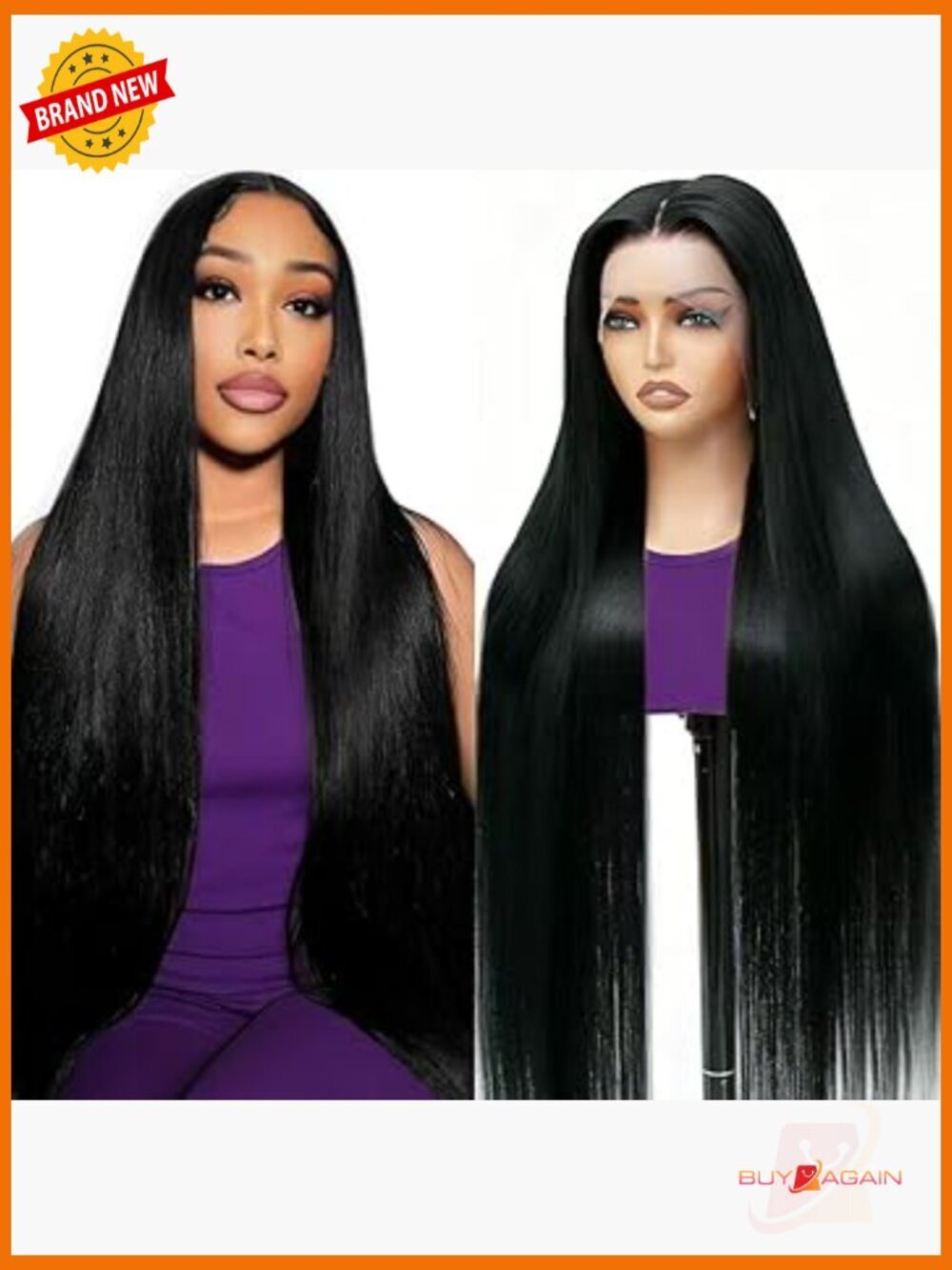 32 Inch Straight Human Hair Lace Front Wig 13x6 HD Pre Plucked Glueless 200
